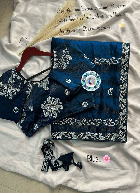 JK 223 Fandy Satin Silks Saree Wholesale Clothing Suppliers In India